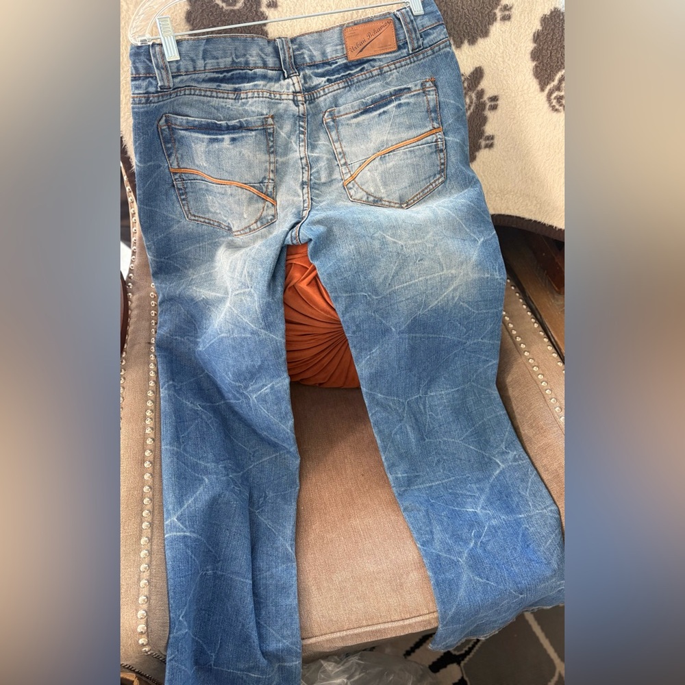 Urban Behavior Blue Denim Jeans with Orange Stitching Detail